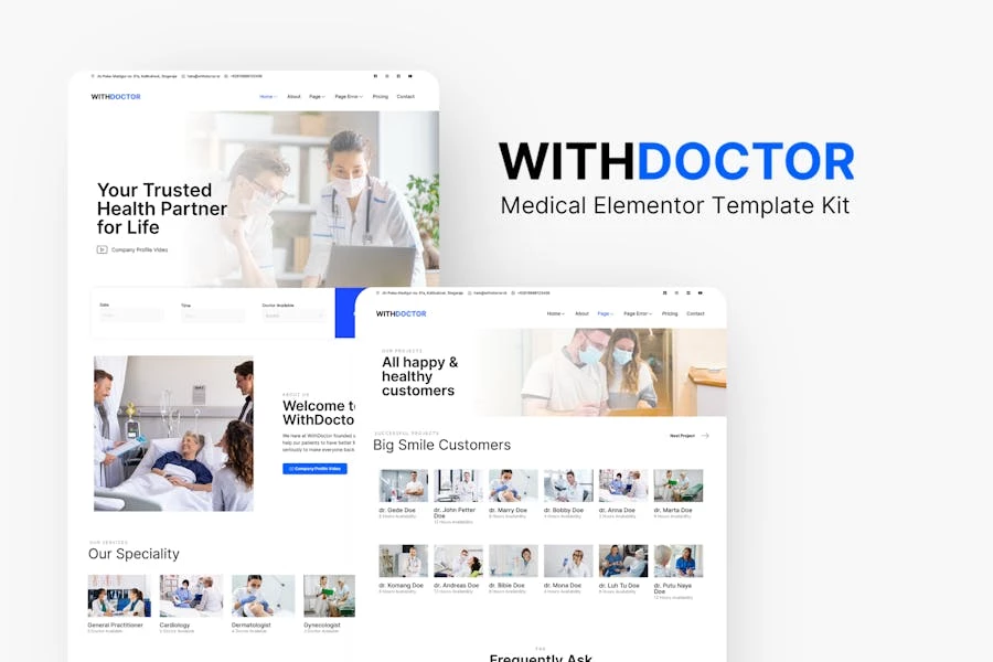 WithDoctor - Template Kit de elementos médicos