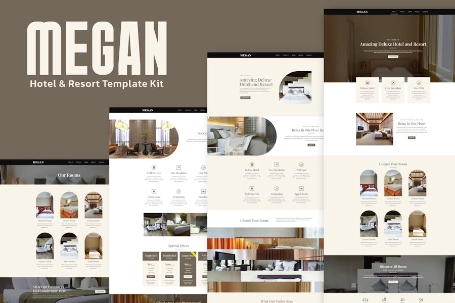 Megan - Template Kit para reservas de hotel