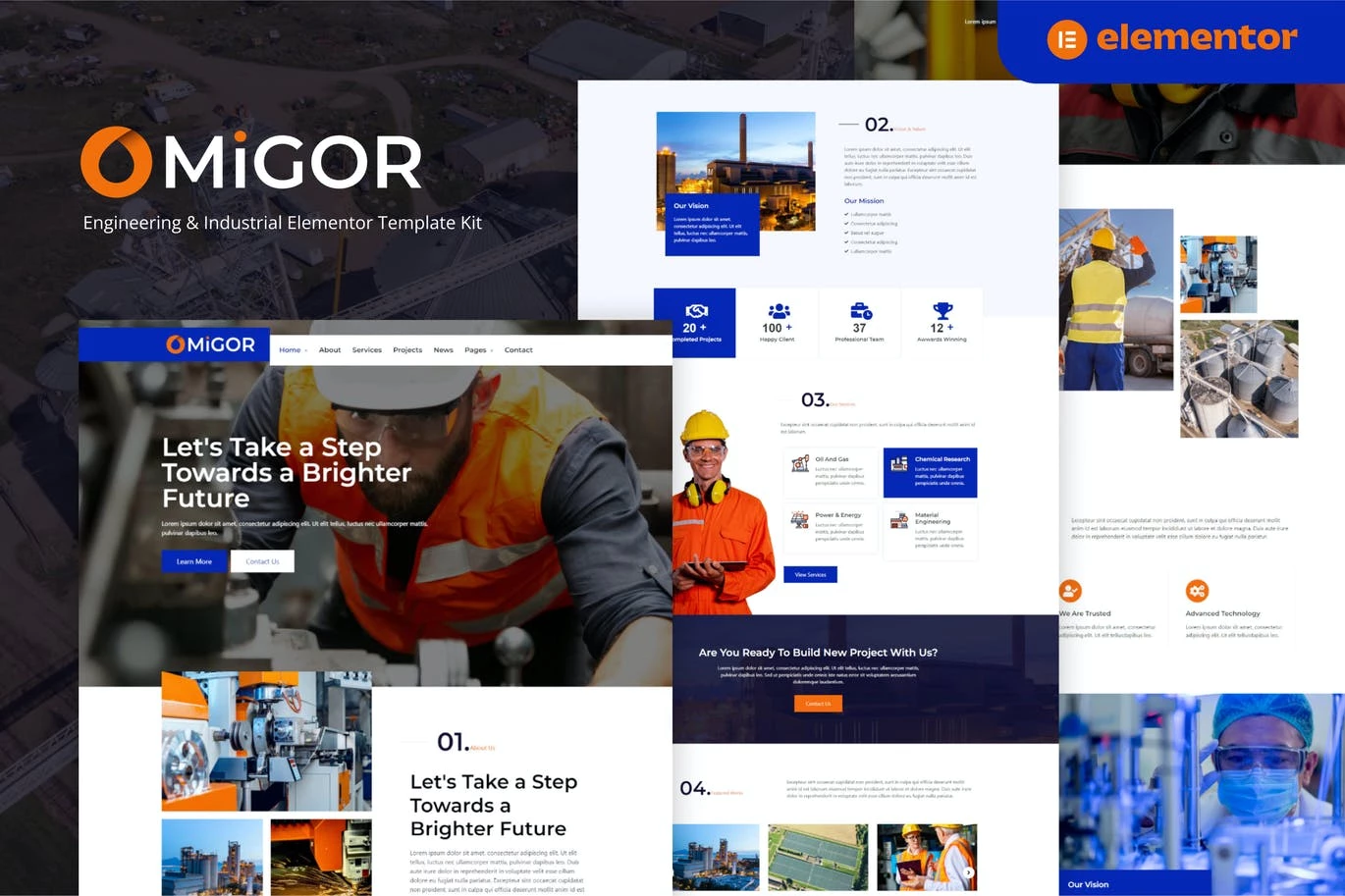 Migor - Template Kit de elementos industriales y de ingeniería