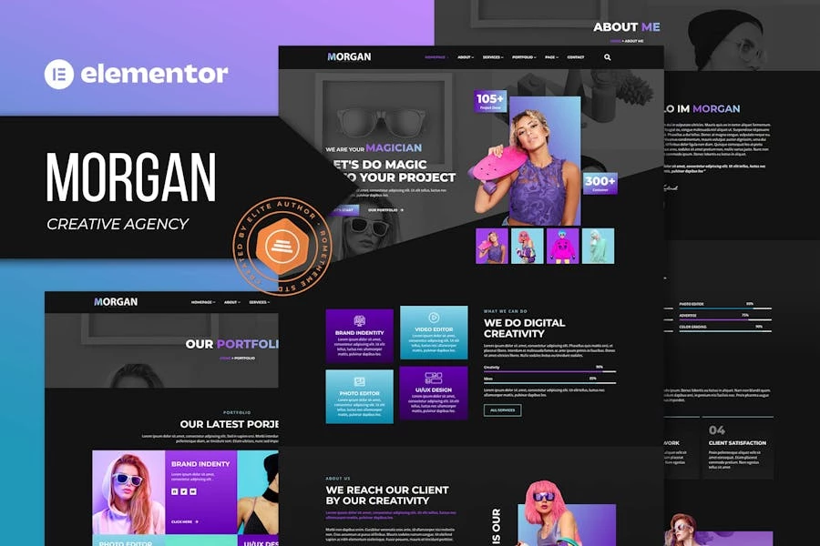 Morgan - Template Kit de Elementor para agencia creativa y Porfolio