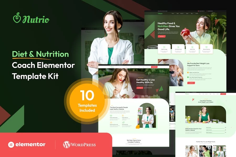 Nutrio - Template Kit para entrenador de dieta y nutrición