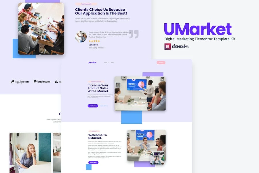 UMarket - Template Kit de elementos de marketing digital