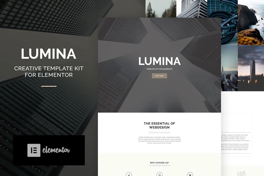 Lumina - Kit de plantillas Creatives & Business Elementor