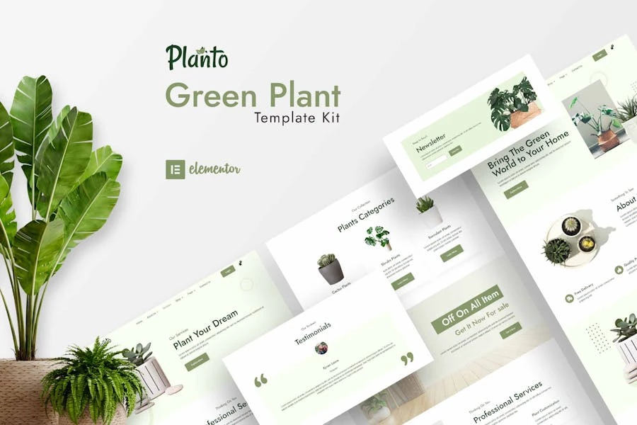 Planto - Kit de plantillas Green Elementor