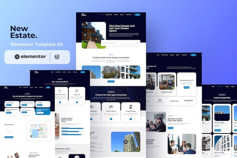 New Estate - Kit de plantillas Elementor para bienes raíces