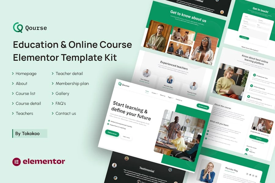 Curso | Template Kit Elementor para cursos educativos y en línea