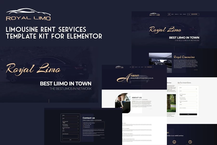 Royal Limo - Template Kit para servicios de alquiler de limusinas