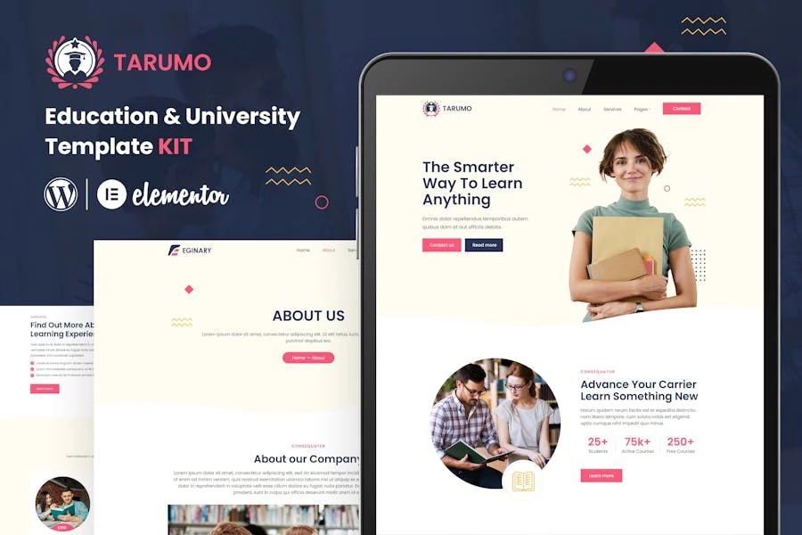 Tarumo - Template Kit Elementor para educación y universidad