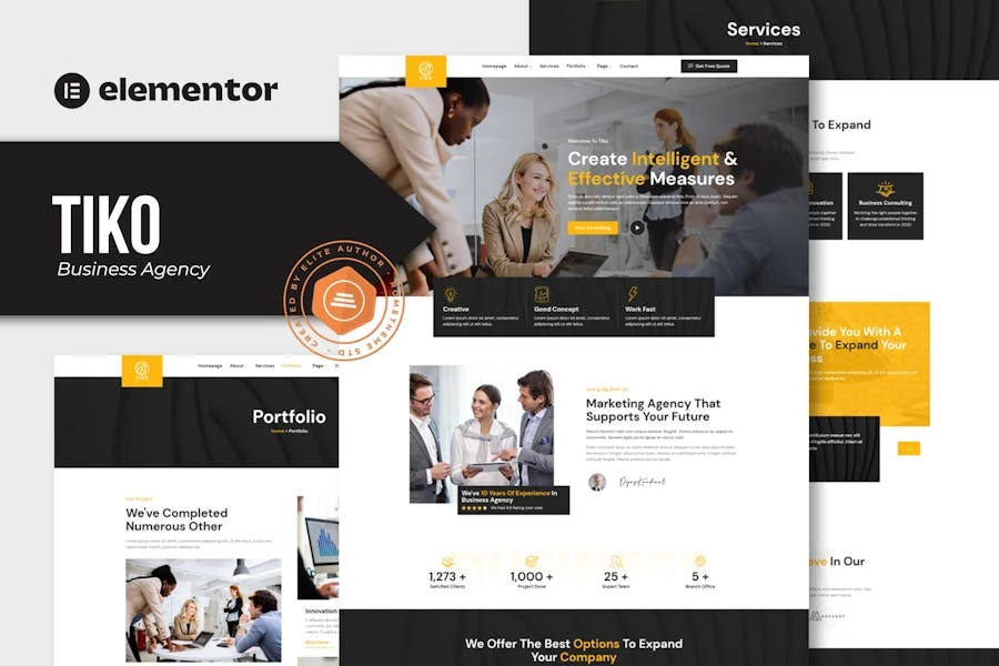 Tiko - Template Kit Elementor para Agencia de negocios