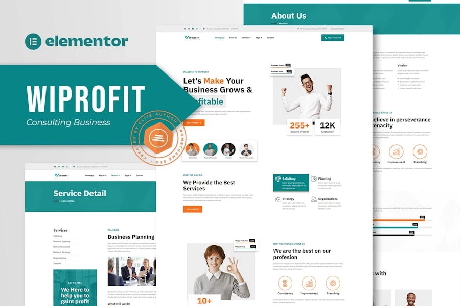 Wiprofit - Template Kit de Elementor de negocios de consultoría