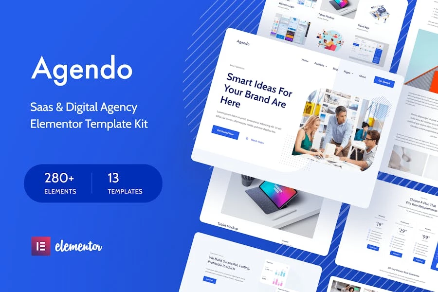 Agendo - Template Kit de Elementor creativo y agencia digital