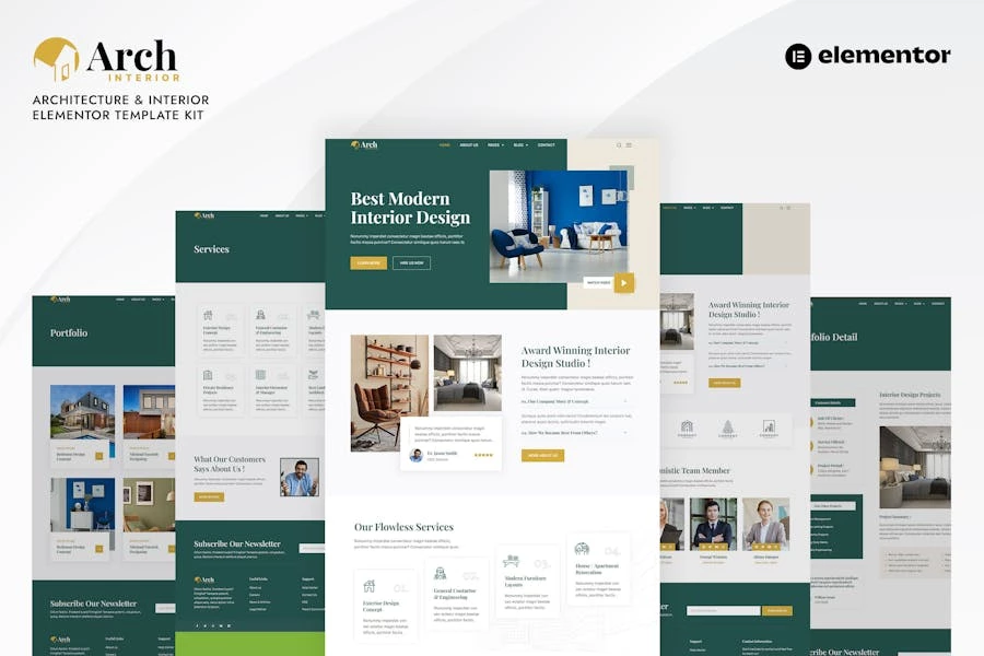 Archinterior - Template Kit de diseño de interiores y arquitectura