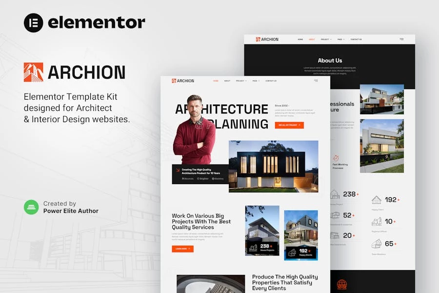 Archion ? Template Kit Elementor para arquitectos y contratistas