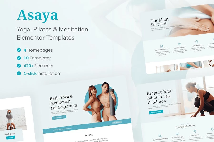 Asaya - Kit de elementos de yoga y meditación