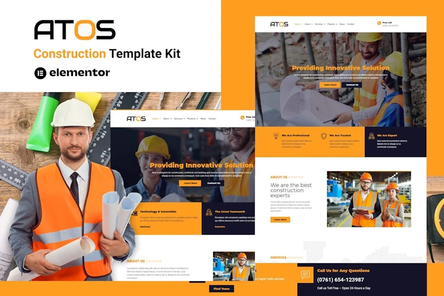 Atos - Template Kit de Construction Elementor