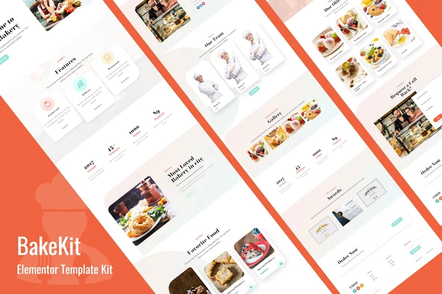 Bakekit - Plantilla Elementor para alimentos y pasteles