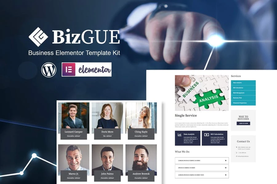 BiZgue - Template Kit de Business Elementor