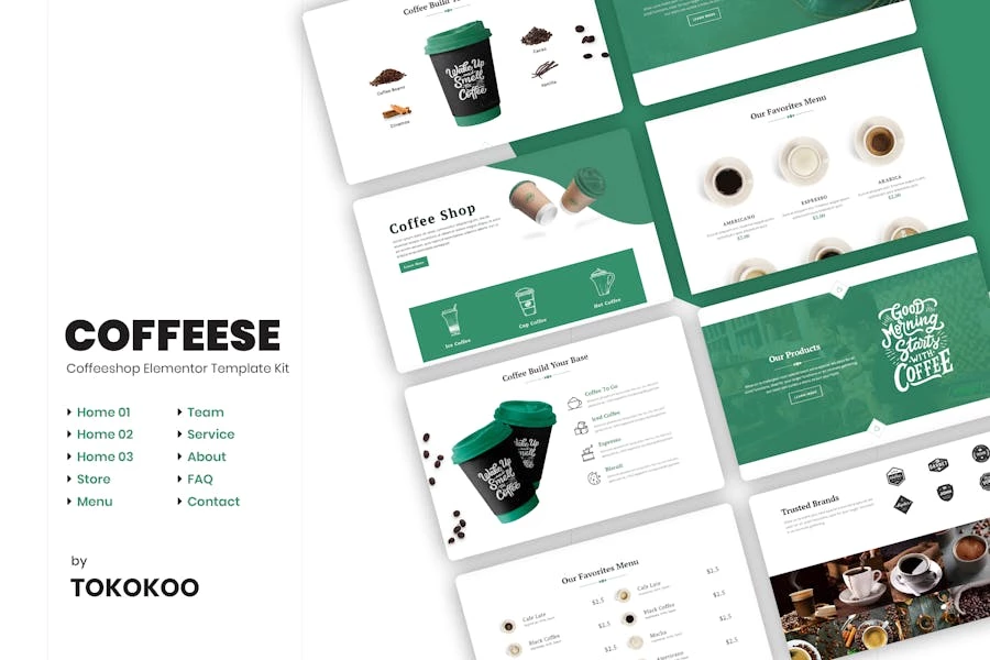 Coffesse | Template Kit Elementor de cafetería y cafetería