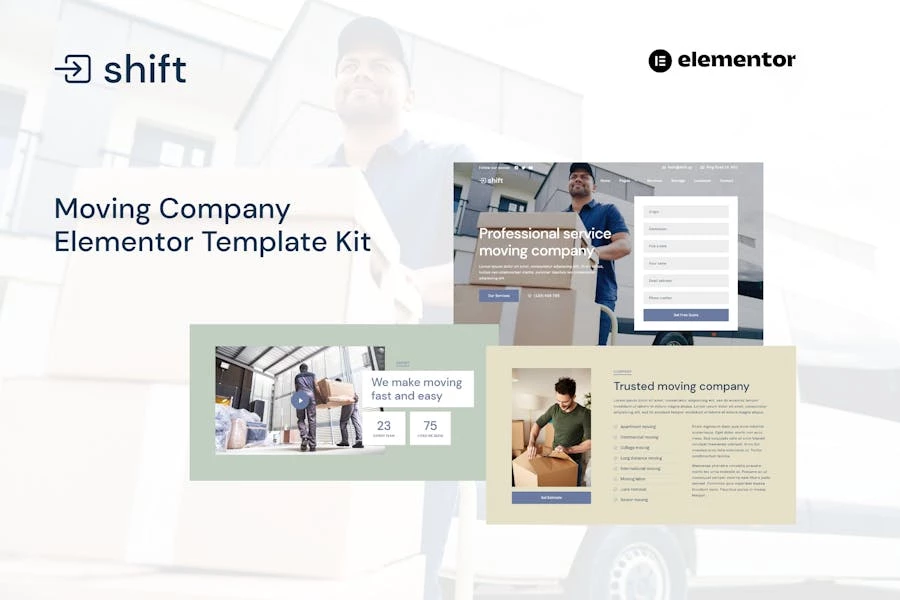 Shift - Template Kit Elementor para sitios web de empresas
