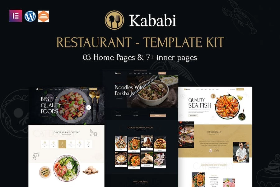 Kababi - Template Kit para restaurantes Elementor