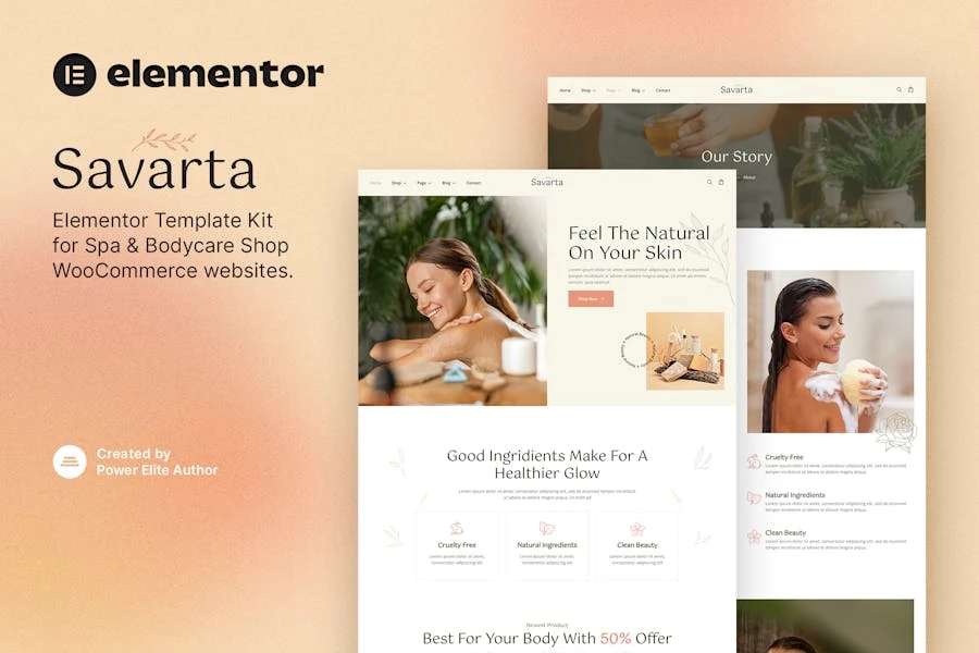 Savarta - Template Kit Elementor para Spa y Cuidado Corporal