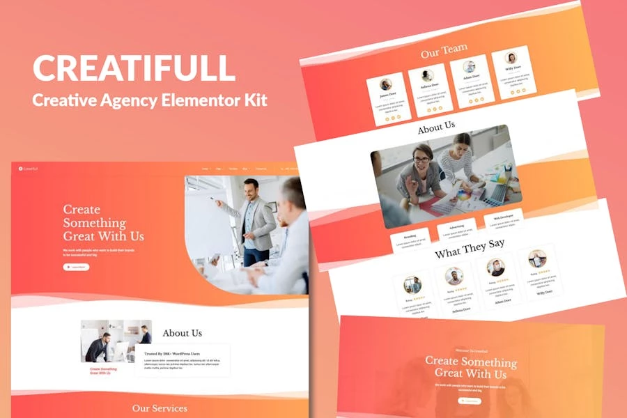 Creatifull - Kit de plantillas Elementor para agencias creativas