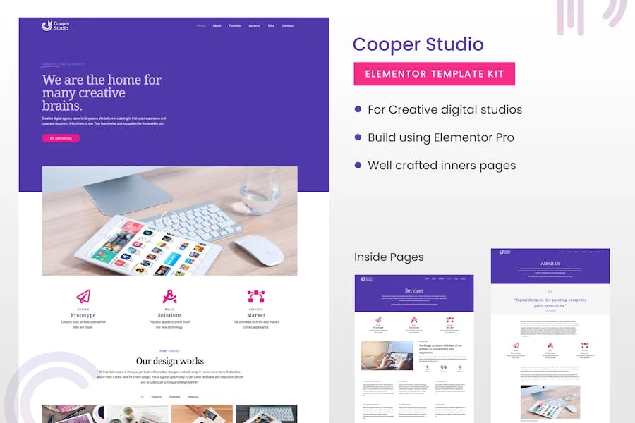 Template Kit Elementor de Cooper Studio