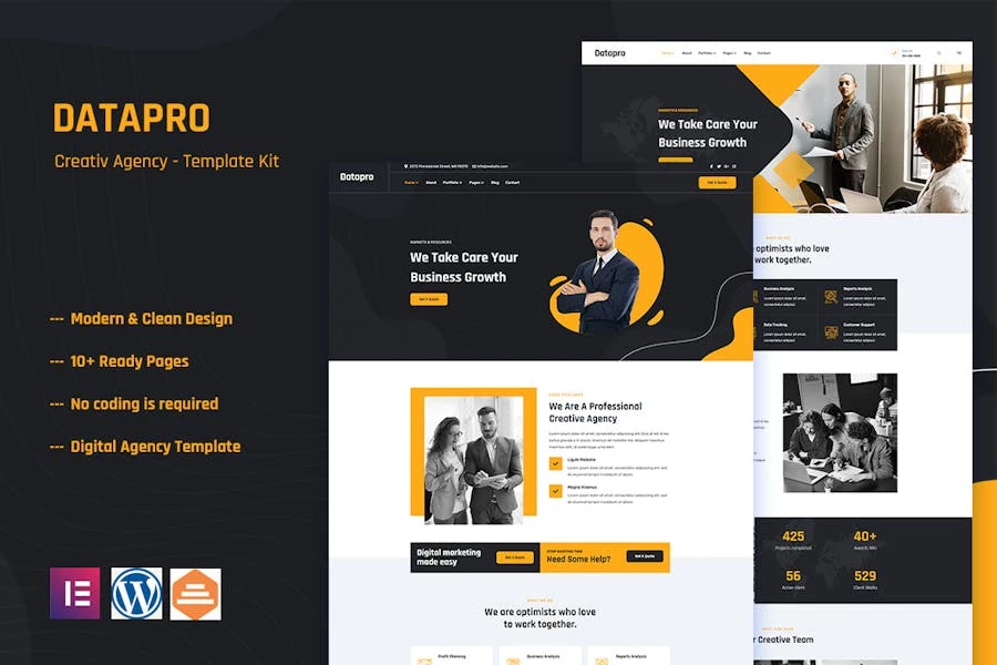 Datapro - Template Kit Elementor para Agencia creativas