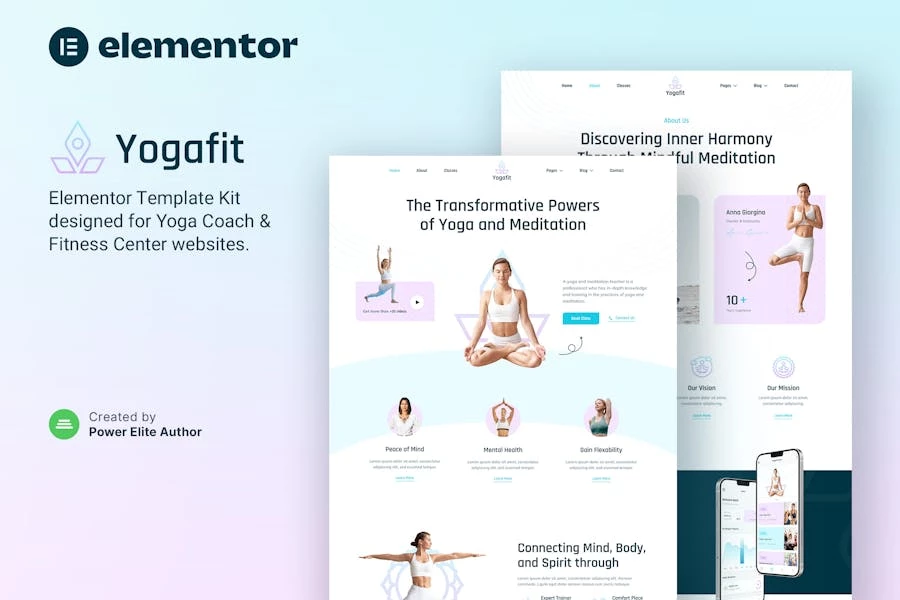 Yogafit ? Template Kit Elementor para profesores de yoga y meditación