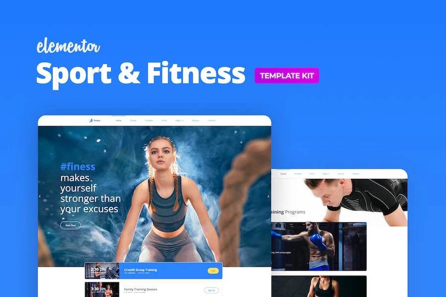 Finess ? Template Kit de Fitness Elementor