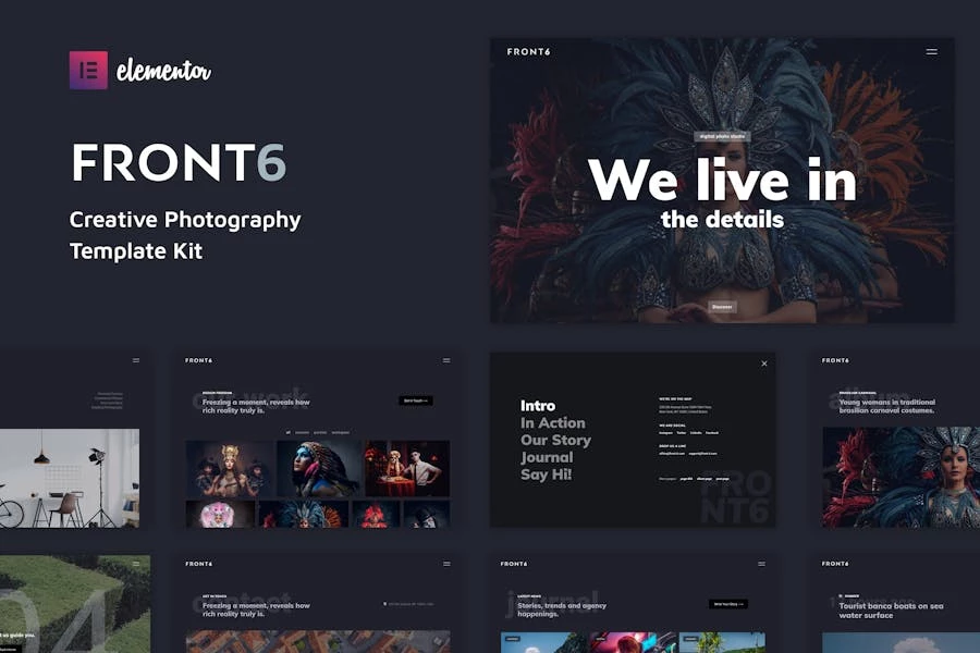 FrontSix - Kit de plantillas de fotografía creativa