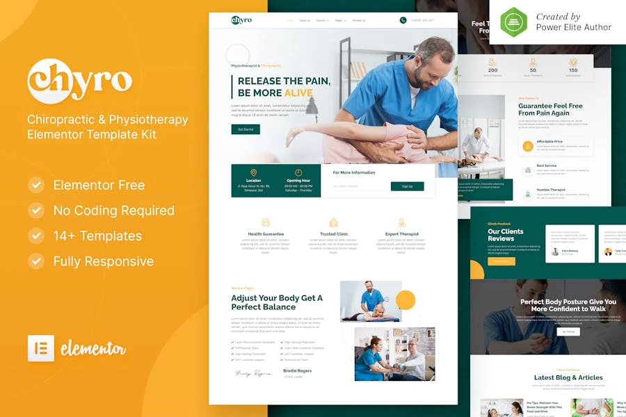 Chyro - Template Kit Elementor de quiropráctica y fisioterapia