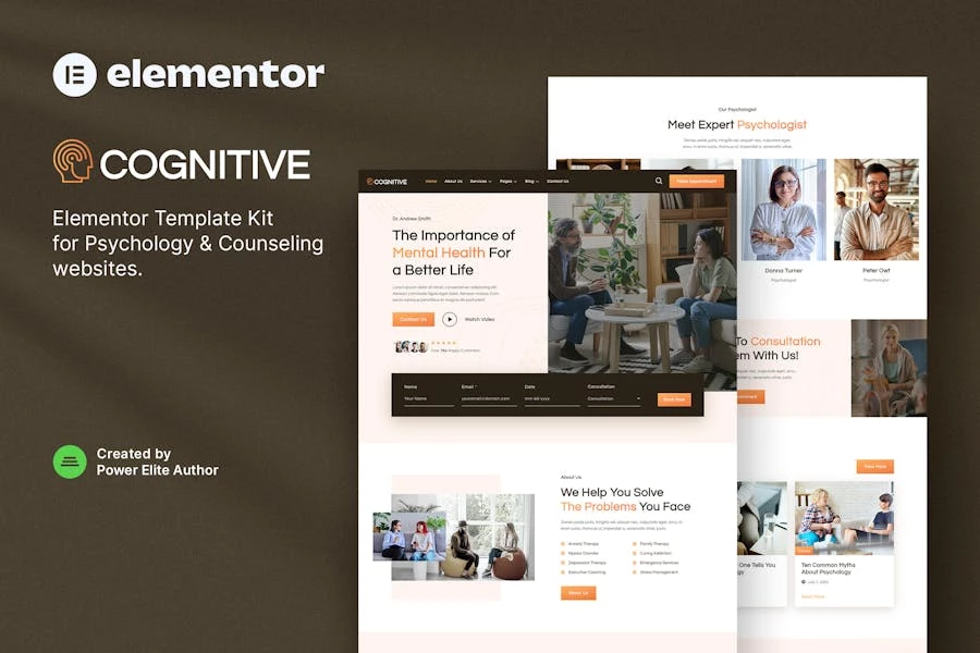 Template Kit Elementor Cognitivo - Psicología y Consejería