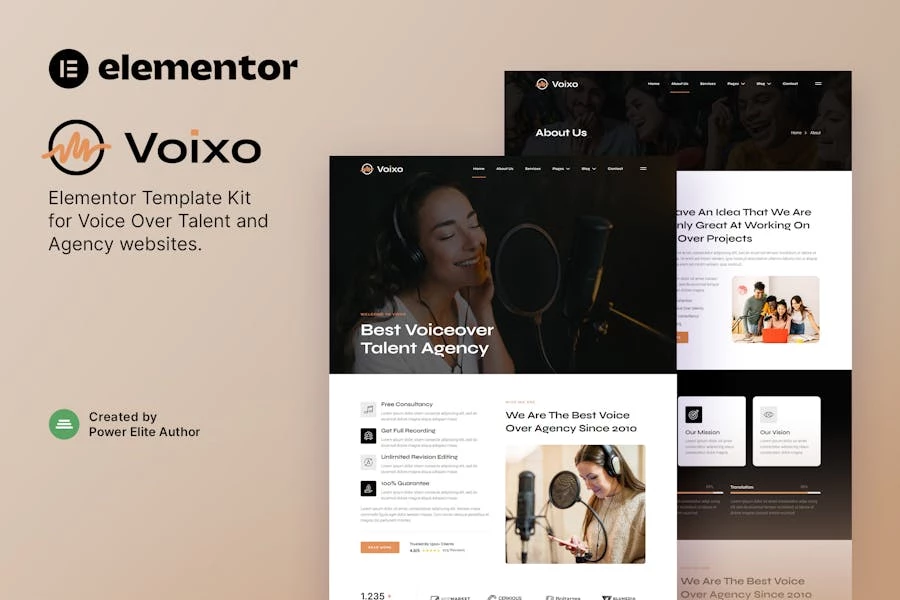 Voixo - Template Kit Elementor para locutores y Agencia