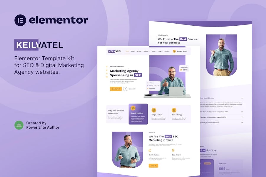 Keilvatel ? Template Kit Elementor para Agencia de SEO y marketing digital