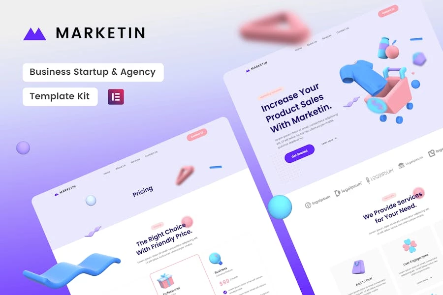 Marketin - Template Kit de Elementor para empresas y Agencia