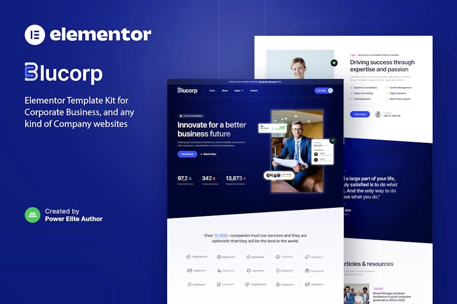 Blucorp ? Template Kit Elementor para empresas Corporativa