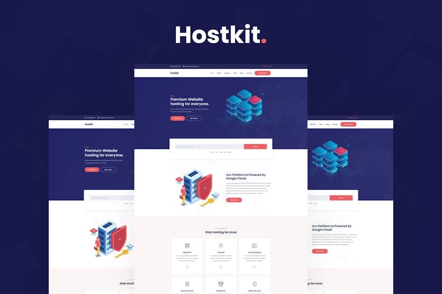 Hostkit - Kit de plantillas Elementor de servicios de alojamiento