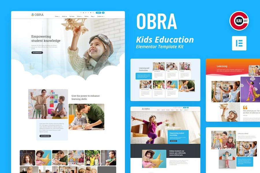 Obra - Template Kit de educación y escuela para niños