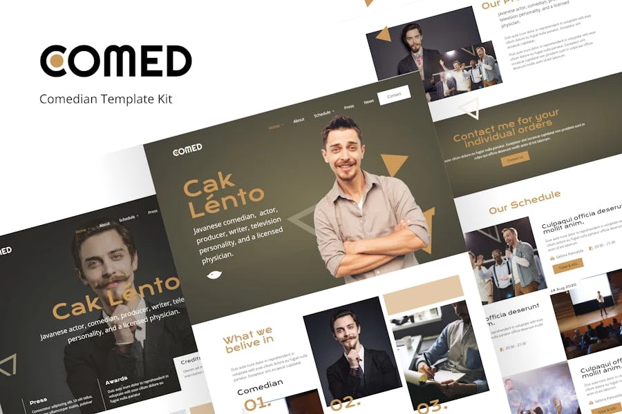 Comed - Template Kit de Comedian Elementor