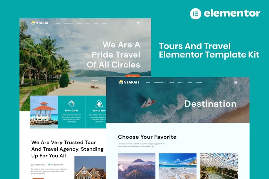 Ntarah - Template Kit Elementor para tours y viajes