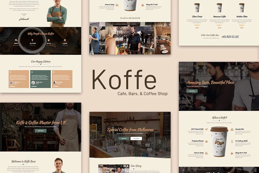 Koffe - Template Kit para cafeterías y cafeterías
