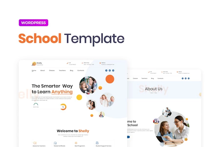 Shelly ? Template Kit escolares para Elementor