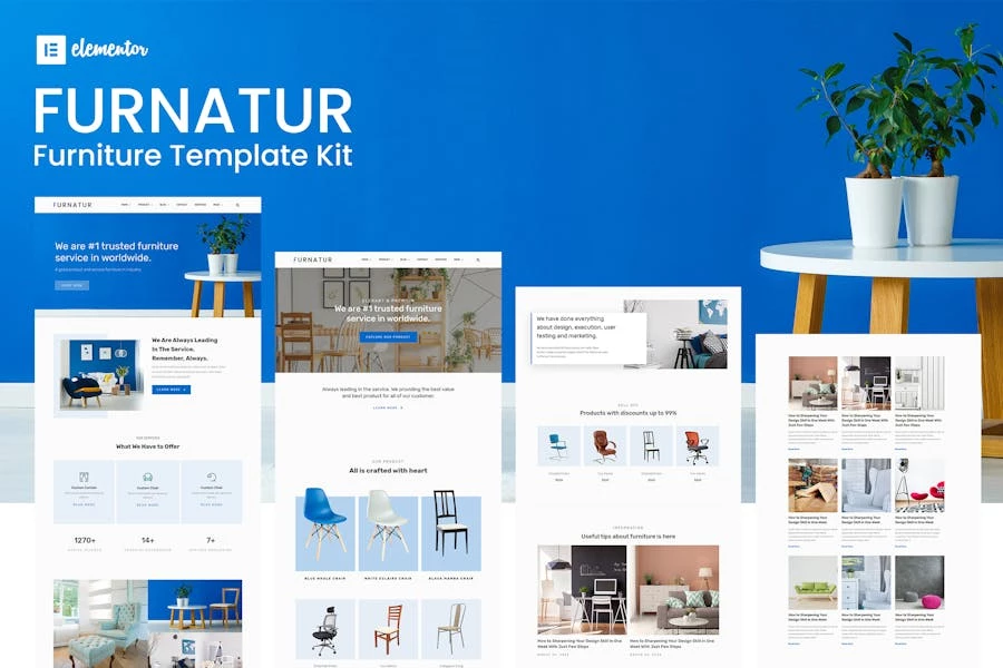 Furnatur - Template Kit Elementor para comercio electrónico de muebles