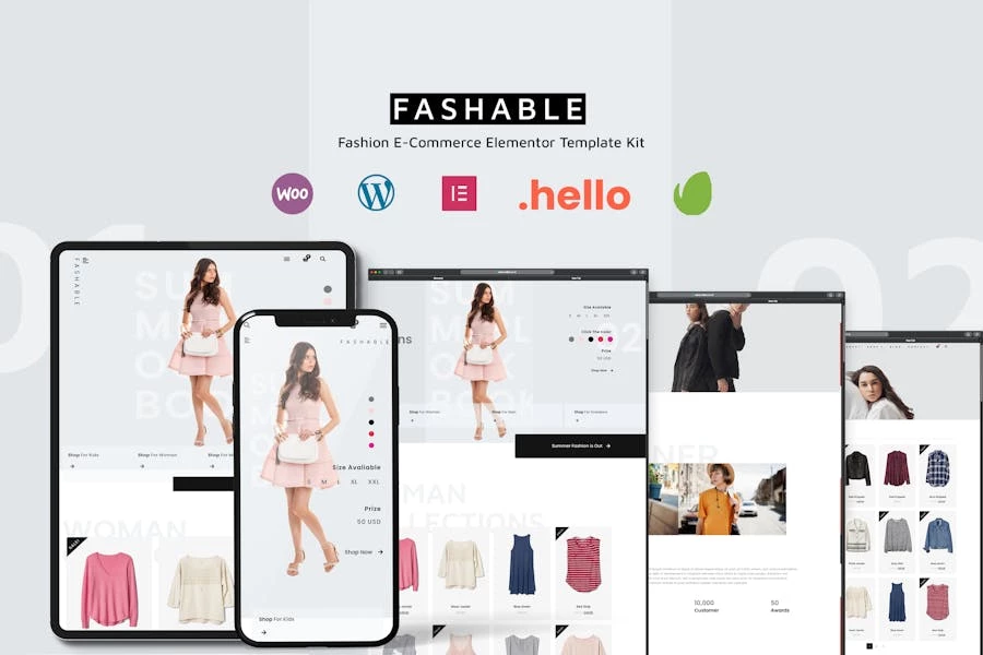 Fashable - Template Kit Elementor de comercio electrónico para estilistas