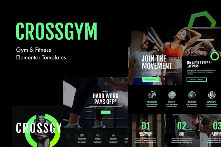 CrossGym - Template Kit Elementor de gimnasio y fitness