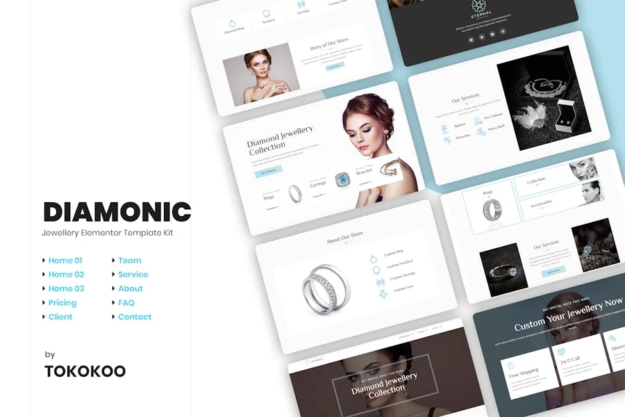 Diamonic | Template Kit Elementor para joyería