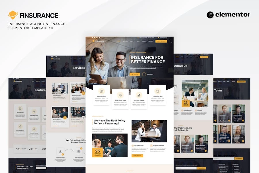 Finsurance - Template Kit para Agencia de seguros y finanzas