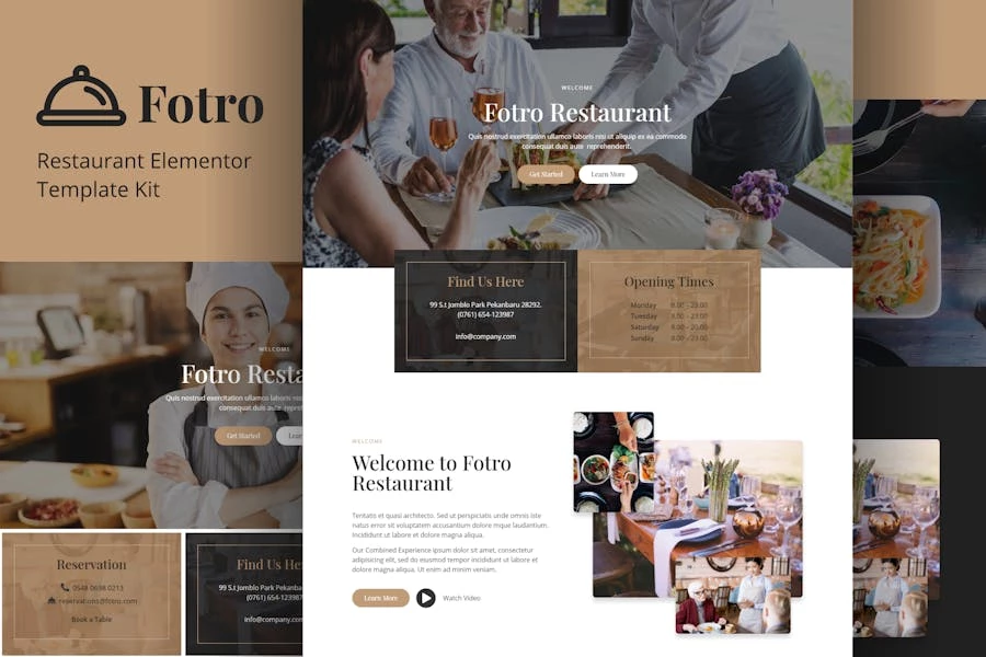 Fotro - Template Kit Elementor para comida y restaurantes
