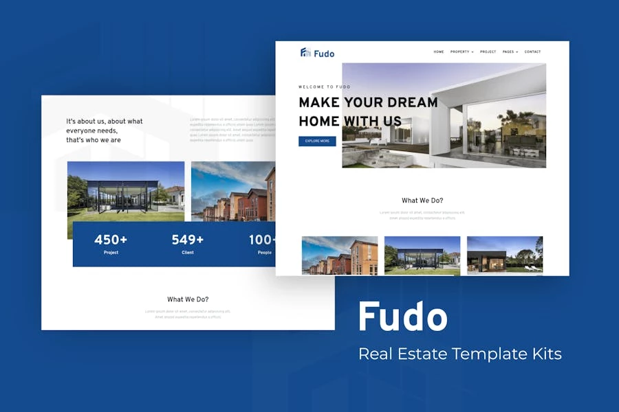 Fudo - Kit de plantillas de Elementor para bienes raíces